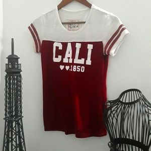Dark red California 1850 t-shirt